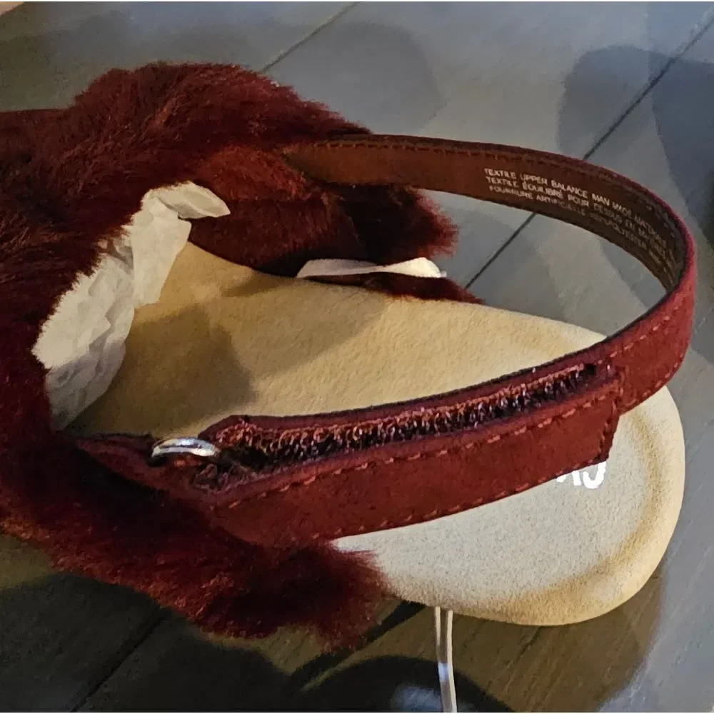 Gymboree Burgundy Faux Suede Clogs with Decorative Flowers size 12